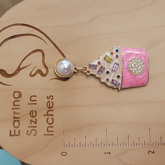 Sweet Treat Crystal Embellished Drop Earrings - Picture 4 of 7